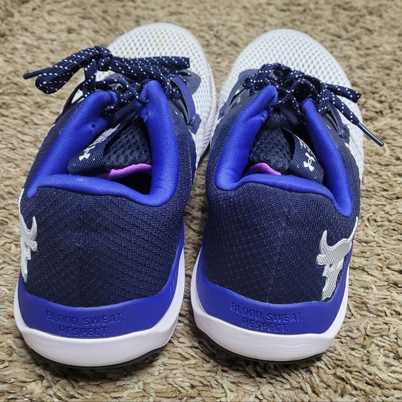 Under Armour Men's Athletic Shoes in White and Navy - Picture 2 of 5